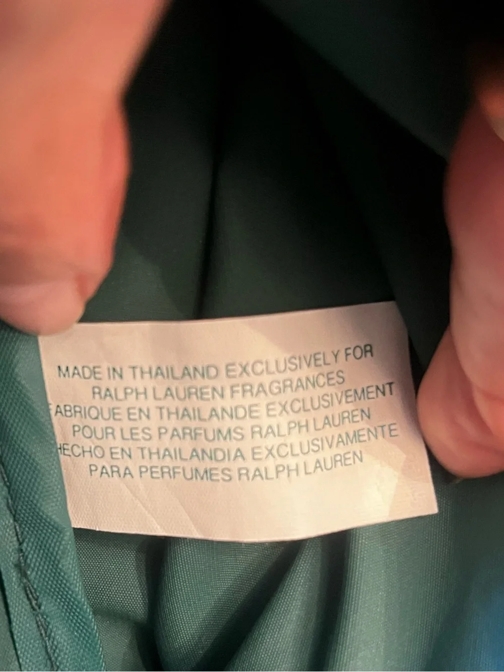 Ralph Lauren Forest Green Duffel with Brown Leather Trim